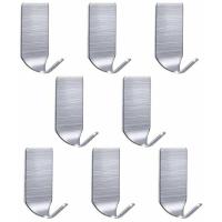 Gancho tipo 8 Uds. Gancho autoadhesivo para toallas, toallero de acero inoxidable, gancho de pared para cocina, Carivent para baño - details 0