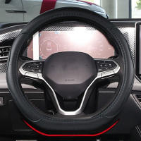 Funda De Volante De Coche Tipo D O Para Volkswagen VW Passat Caddy Touran Tiguan Golf Polo Teramont Atlas T-Roc T-cross Sharan Cuero Sintético - details 2