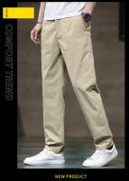 Pantalones Casuales Para Hombre Verano Seda Helada Delgados De Color Sólido Rectos Sueltos Moda Ligeros Negocios Pantalones Largos - details 14