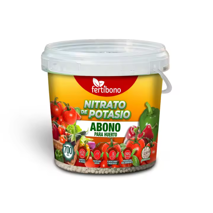 FERTIBONO - Nitrato de Potasio, Granulado, Usar por Fertirrigación y por Voleo, 700g - 1