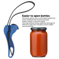 Abridor de tarros, abridor de tapas de tarros, herramienta multifuncional, abridor de botellas con pestillo para manos débiles - details 3