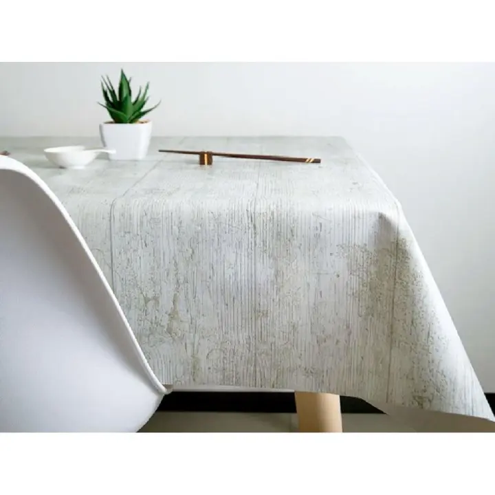 Mantel Hulehule Tex Madeira Blanco 140x140cm Resistente a Manchas y Fácil Manejo - 1