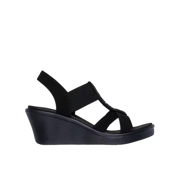 Skechers Rumble On - Glammed Up Sandalias de cuña para mujer negras en sintético 83734 - 1