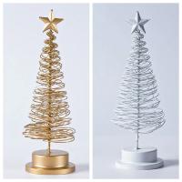 Lámpara De Navidad Creativa Con Estrella De Espiral Metálica Para Decoración De Hogar Y Sala De Estar Iluminación Nocturna Con Luces De Árbol Y Fantasmas - details 8