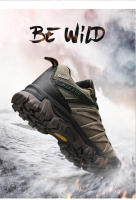 Zapatos De Senderismo De Cuero HIKEUP De Alta Calidad Duraderos Para Hombres Deportes Al Aire Libre Trekkng Subida Escalada Caza Zapatillas Negros Grises Caqui Tallas 40-45 - details 6