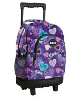 Mochila escolar con ruedas silenciosas, Trolley grande 44x36x24cm,mochila grande con doble compartimentos, Bolsillo frontal y lateral con red porta botella, Varios modelos, 45X35X22 CM - details 8