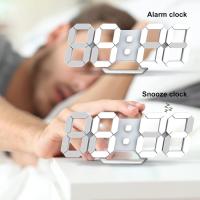 Reloj despertador digital LED 3D, Reloj de Mesa Pequeño, sin Sonido, función de Repetición, Brillo, regulable, Hora, 12/24 horas, fecha, temperatura, control remoto, Luz Nocturna, 24,7 cm - details 2