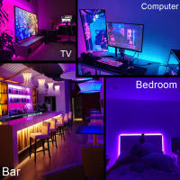 Tiras LED Flexibles RGB 40M/131Ft Con Control Remoto APP Y Música USB 5V Para Decoración De Habitaciones Luz Trasera De TV - details 4