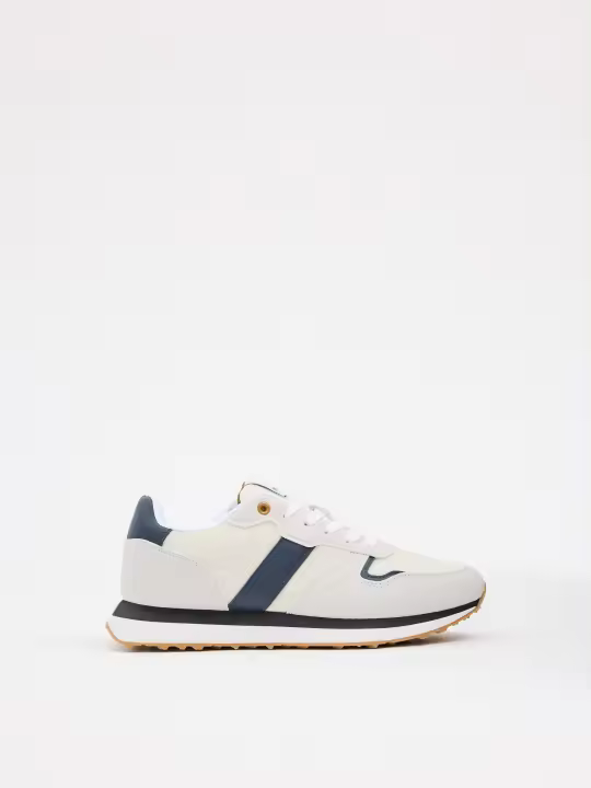 Zapatillas bajas blancas con detalles azules y suela de PVC resistente a la tracción INSIDE - 1