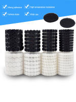 Cinta Adhesiva De Puntos Autoadhesiva Para Manualidades Y Libros Quietos Blanco Negro Nylon Anillo Monedero Bucle Antideslizante Para Sofá Alfombra Y Bolsas - details 0