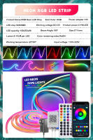Tira De Lámparas LED Neón Bluetooth RGB 32.8F/10M DC12V Impermeable Para Decoración De Casa Y Exterior Con Varias Colores - details 1