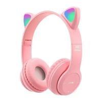 Auriculares De Juego Inalámbricos P47M Con Orejas De Gato Luminosas Y Micrófono Control LED Estéreo Para Teléfono Bluetooth Regalo - details 11