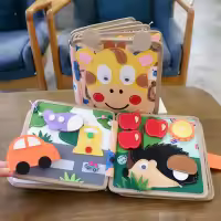 Libro Educativo De Tela Suave 3D Para Bebés Juguete Montessori De Primeros Años Desarrollo Cognitivo Colorido Y Educativo Para Niños - details 5