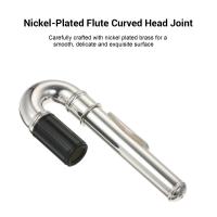 Juego De Cabeza De Flauta Enchufada De Níquel Accesorio Musical Para Repuesto Parte De La Cabeza De Flauta Curva - details 0
