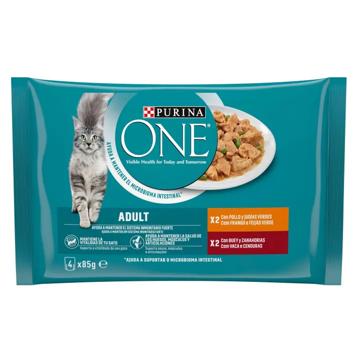 Purina One Adulto Finas Láminas en Salsa para Gatos  Comida húmeda para gatos - 1