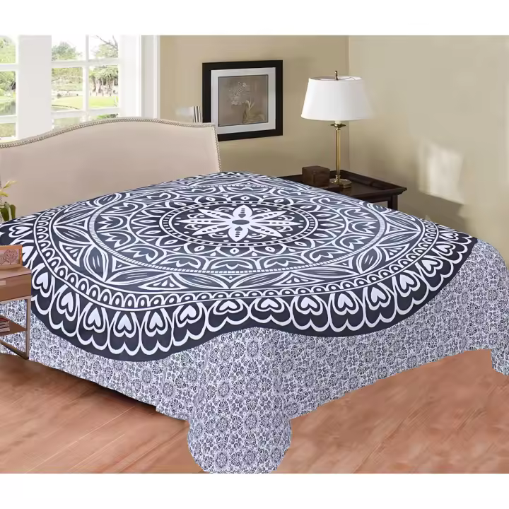 Printex-Tapiz with Estilo de Mandala Indio-220x240 cm- Pareo Manta Picnic,Yoga, Antiarena, Multiusos, Decoracion Cocina, Toalla de Playa - 1
