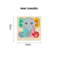 Rompecabezas De Madera Montessori Para Bebés Juego Educativo 3D Animal De Película Juguetes Para Niños De 1 a 3 Años - details 30