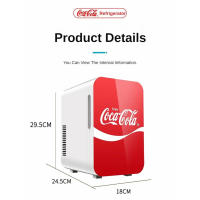 COCA COLA Nevera Eléctrica Portátil 6L, 12V coche - 220V Red Eléctrica  18 x 29,5 x 24,5 cm Enfría y Calienta - SpazioLuzio - details 1