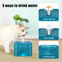 Dispensador de agua para mascotas con filtro de recirculación para agua dulce, fuente de beber automática para gatos, carga USB con iluminación LED - details 9