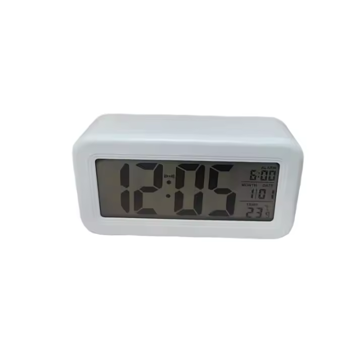 Reloj De Alarma Digital Con Luz LED Y Temperatura Reloj De Mesa Bajo Ruido Para Cama Reloj Electrónico Con Función Snooze 12/24H - 1