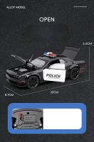 Dodge Challenger SRT Police Car 1:22 Escala Coche De Metal Diecast Regalo Para Niños Decoración Vehículo Juguetes C385 - details 9