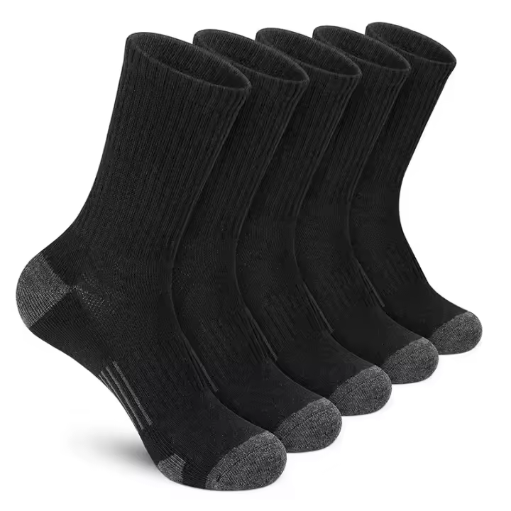 5 Pares De Calcetines Deportivos Para Hombres Calcetines De Calf Performance Algodón Transpirable Para Correr Y Actividades Al Aire Libre MOV - 1
