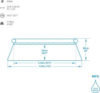 Piscina Bestway Fast Set 305x66 cm Redonda Azul – Inflable Fácil Montaje Exterior Verano - details 1