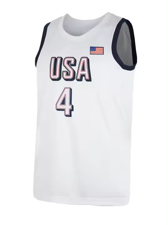 Camiseta De Baloncesto Bordada Para Hombres Estilo Novio Sin Mangas Transpirable Ropa Deportiva Para Gimnasio Prenda Unisex De Poliéster - 1