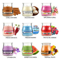ZIMMY - Pack de Velas Aromáticas en Vasos de Yogurt de Cristal Reciclable - 24h de Cera Vegetal Perfumada - Hechas en España - details 3
