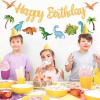 Guirnalda De Feliz Cumpleaños Con Dinosaurios Decoración De Fiesta Infantil Con Globos Roar Dino Y Animales Del Árbol De Safari Tamaño 1er Cumpleaños - details 17
