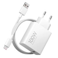 Xiaomi 100W HyperCharge Combo Cargador Adaptador 100 W QC3.0 USB-A + Cable USB-C | Carga Rápida | Compatible con Redmi Xiaomi 14T 15T 15 Pro Ultra iPhone 17 16 15 14 13 12 Pro + 5G, Samsung Galaxy S22 Ultra, Galaxy Tab, iPad Pro, Nintendo Switch 2 SW2 - details 0