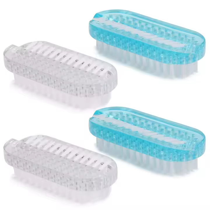 Cepillos de limpieza para uñas con mango de plástico (4 unidades) - 1