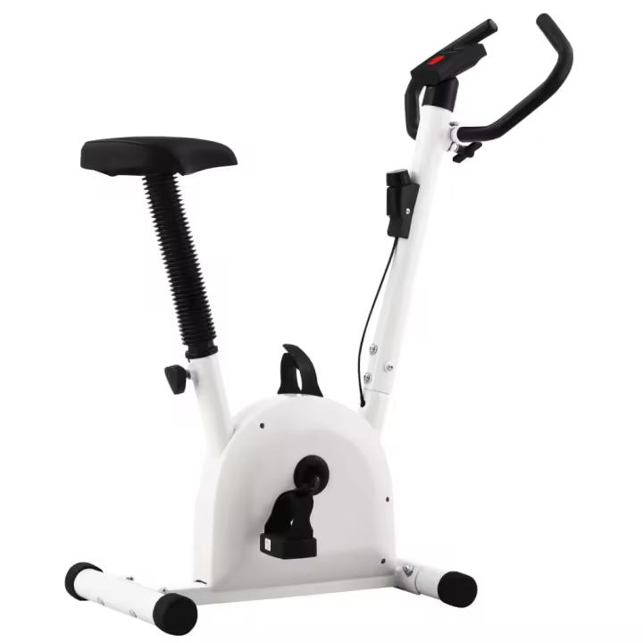 Bicicleta de ejercicio Elíptica con cinturón de Resistencia Blanco - 1