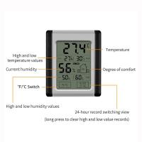 Medidor De Temperatura Y Humedad Digital De Alta Precisión Pantalla Táctil Para El Hogar Medidor Electrónico De Climatizador - details 4