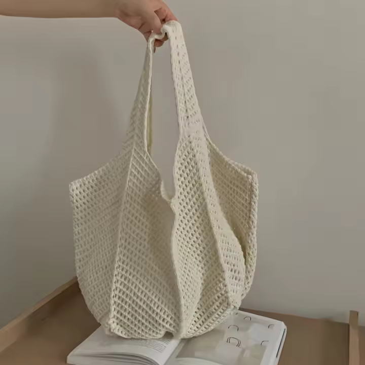 Bolso De Hombre Para Mujer Estilo Bohemio Hecho in Hand Capacidad Grande Saco De Mano De Paja Tejida Casual Bolso De Playa Verano - 1