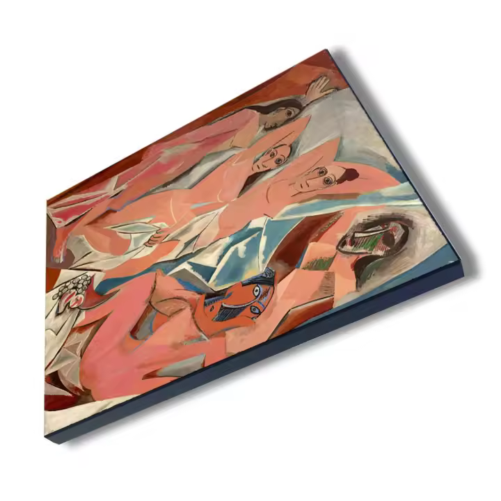 MERCHANDMANIA PANEL FOTOGRÁFICO DECORATIVO cuadro las señoritas de Avignon Pablo Picasso pintor cuadro acabado brillante elegante pared - 1