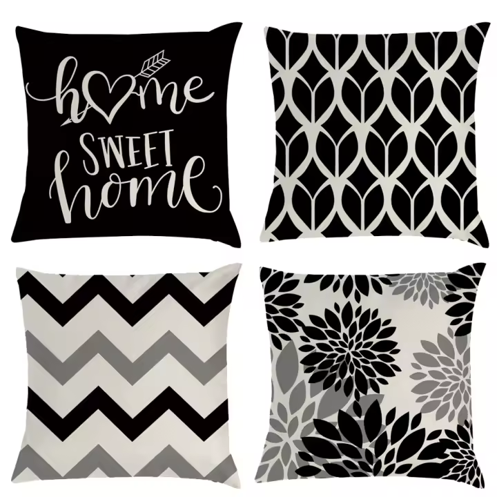 4piezas de fundas de almohada y adornos decorativos modernos. - 1
