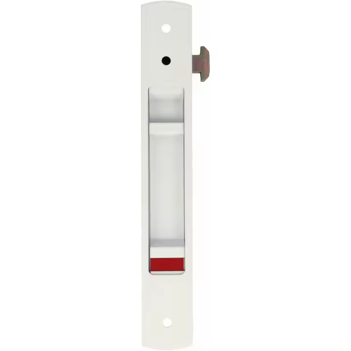 Amig - Cierre de Embutir para Ventanas y Puertas Correderas de Aluminio | Cerradura de Gancho para Empotrar | Aluminio | Color Blanco | Medidas: 192 x 28 mm - 1