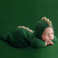 Ylsteed Traje De Dinosaurio Para Bebé Recién Nacido Ropa De Fotografía Para Niño Diseño De Animal Lindo Traje De Un Pie - details 0