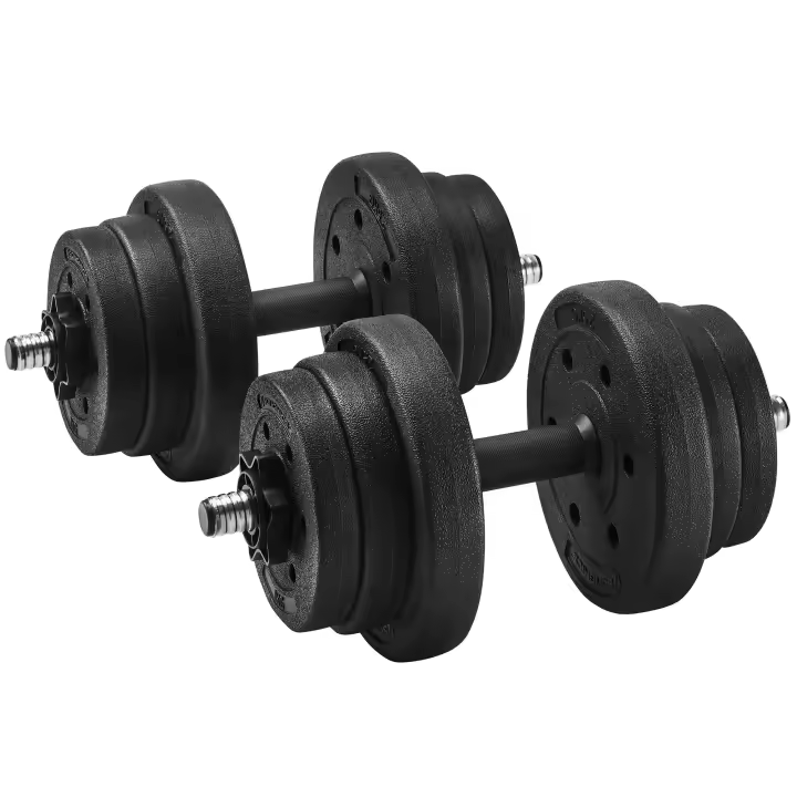 SONGMICS Mancuernas de Fitness, 20 kg,  Pesas para Hombres, Cubierta de Plástico PE - 1