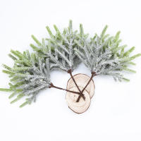 6Pcs Plantas Artificiales Pin Falsas En Vajillas Decoraciones De Navidad Para El Hogar Bodas DIY Regalos Caja De Coronas De Navidad Flores De Plástico - details 3