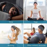 CincoGorro De Dormir Con Auriculares Inalámbricos Bluetooth 5.1 Esponja Elástica Deportiva Mascarilla De Ojos Set De Audio Para Descansar Y Música - details 6