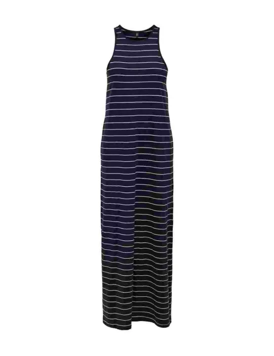 Vestido midi Only May marino rayas blancas para mujer - 1