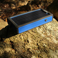 Bateria Externa 26800 mAh, Banco de energía solar, USB C, batería solar, 4 puertos USB, batería solar, 36 linternas LED, batería solar, resistente al agua, para exteriores, iPhone Samsung (azul) - details 2