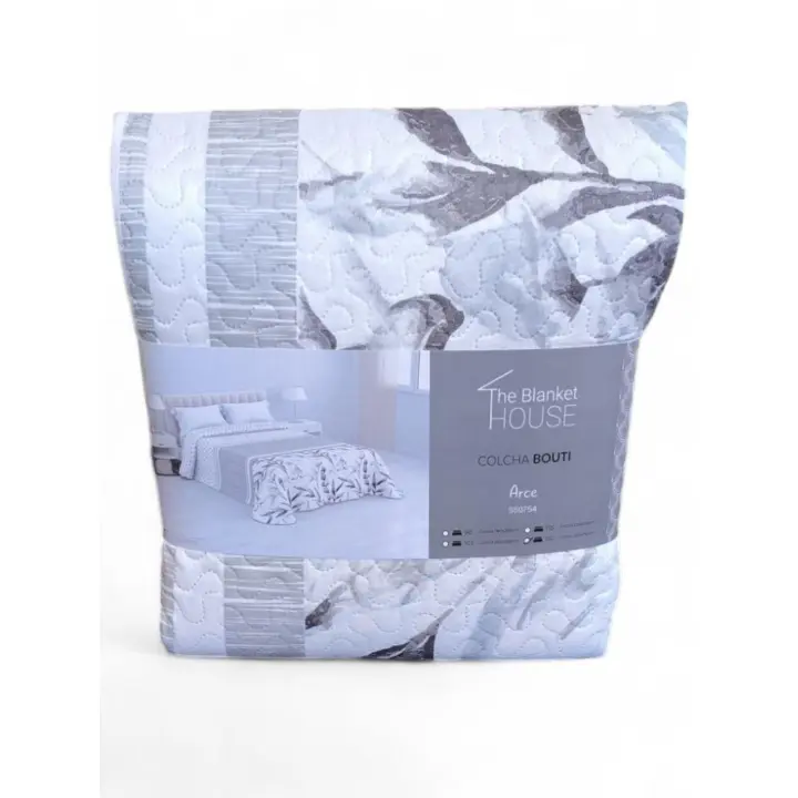 Colcha de Verano Reversible Arce Gris | Tejido de Microfibra Suave | Diseño Moderno para Dormitorio | Varios Tamaños Disponibles - 1