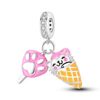 925 Plata Esterlina Encantador Gato Uña Rosa Charms Bolas Para Pulsera Original 3mm Joyería Fina Hecha a Medida Cumpleaños Fiestas Aniversarios Bodas Compromisos - details 23