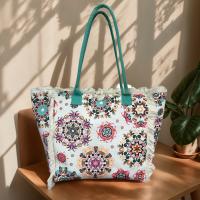 MEJORADA Tote Bag Grande - Bolso de Playa con Flecos, Estilo Bohemio y Colorido, Tamaño 55x35x20cm, Ideal para Playa, Compras y Uso Diario - details 1