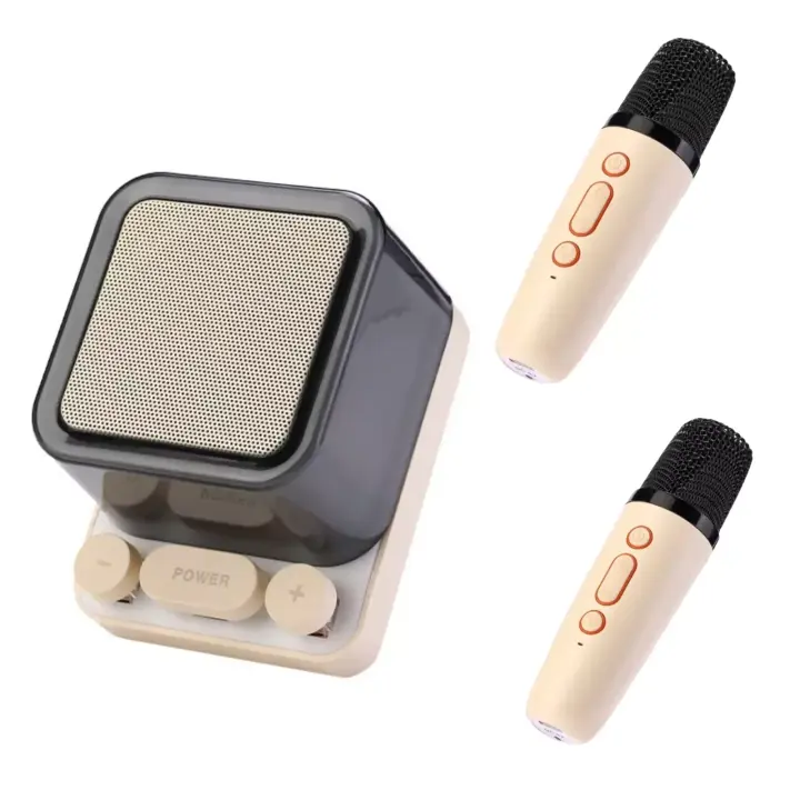 Mini botón mecánico RGB luz Bluetooth micrófono karaoke altavoz inalámbrico altavoz de audio - 1