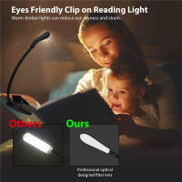 Lámpara De Lectura Recargable USB Clip-On Luz De Libro Ajustable Para Niños Auxiliar De Sueño Luz Para Kindle 3 Colores - details 13
