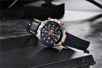 Reloj De Pulsera Deportivo Multifuncional Para Hombre BENYAR 2023 Cronógrafo De Cuarzo Resistente Al Agua 30M Con Manos Luminosas Y Calendario Completo Material De Correa De Cuero - details 3
